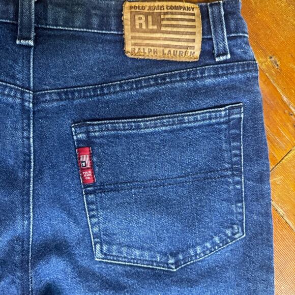Vintage Y2K POLO Ralph Lauren Dark Wash Jeans Cropped Denim Ankle Zip Indie 6 - Picture 5 of 5